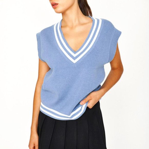 Blue Sweater Vest - Picture 1 of 3
